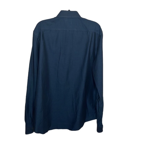 Ben Sherman Navy Tailored Slim Fit Button Up Dress Shirt Men's Sz 17-36/37 - Picture 3 of 5
